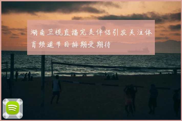 湖南卫视直播完美伴侣引发关注体育频道节目排期受期待